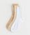 3 Pack Off White and Stone Ribbed Tube Socks New Glance