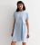 Light Blue Cotton Brief Sleeve Mini Smock Get dressed New Glance