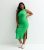 Curves Inexperienced Ribbed Racer Bodycon Midi Get dressed New Glance