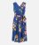 Mela Blue Floral Belted Wrap Mini Get dressed New Glance