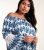 Blue Vanilla Curves Blue Leaf Print Bardot Mini Get dressed New Glance