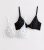 2 Pack Black And White Polka Dot Mesh Non-Pad Bras New Glance