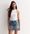 Blue Denim Micro Mini Skirt New Glance