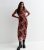 Burgundy Summary Print Mesh Bodycon Midi Get dressed New Glance