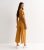 Mustard Ribbed Wrap Jumpsuit New Glance