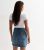 Petite Blue Distressed Denim Mini Skirt New Glance