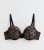 Curves Black Butterfly Lace Plunge Bra New Glance