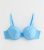 Curves Light Blue Butterfly Lace Plunge Bra New Glance