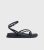 London Riot Black Ankle Strap Sandals New Glance