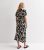 Black Buttoned Summary Print Midi Get dressed New Glance