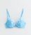 Light Blue Floral Embroidered Demi Bra New Glance