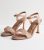 Rose Gold Shimmer 2 Section Stiletto Heel Sandals New Glance