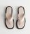 White Leather-based-Glance Chunky Toepost Sandals New Glance