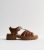 Tan Leather-based Glance Chunky Fisherman Sandals New Glance