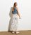 Off White Representation-Print Linen-Mix Midi Skirt New Glance