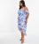 QUIZ Curves Light Blue Floral Chilly Shoulder Midi Get dressed New Glance