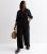 Curves Black Drawstring Waist Huge Leg Jumpsuit New Glance