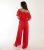 Blue Vanilla Crimson Steel Stripe Bardot Jumpsuit New Glance