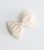 Cream Textured Decorated Bow Hair Slide New Glance