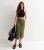 Gini London Olive Shipment Midi Skirt New Glance