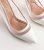 White Mesh-Panelled Stiletto Heel Court docket Footwear New Glance