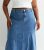 Curves Blue Denim Seam Element Midi Skirt New Glance