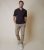 Males’s Threadbare Darkish Brown Knit Polo Blouse New Glance