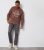 Males’s Threadbare Brown Antique Brand Team Neck Sweatshirt New Glance