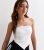 Women White Hanky Hem Cropped Bandeau Most sensible New Glance