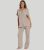 Loungeable Gentle Brown Trousers and Blouse Pyjama Set New Glance