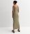 Ladies Inexperienced Ribbed Cotton-Mix Maxi Get dressed New Glance