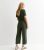 Khaki Ribbed Drawstring Waist Jumpsuit New Glance