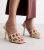 Public Need Cream Knot Element Sq. Toe Heel Sandals New Glance