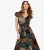 Apricot Brown Patchwork Print Shirred Waist Maxi Get dressed New Glance