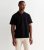 Males’s Jack & Jones Black Seersucker Quick Sleeve Polo Blouse New Glance