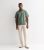 Males’s Jack & Jones Olive Inexperienced Seersucker Brief Sleeve Polo Blouse New Glance