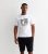 Males’s Jack & Jones White Brand Cotton T-Blouse New Glance