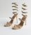 Truffle Gold Diamanté Strappy Stiletto Heel Sandals New Glance