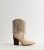 Truffle Off White Diamanté Cowboy Boots New Glance