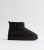 Black Diamante Pretend Fur-Covered Slipper Boots New Glance