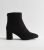 Large Are compatible Black Suede Impact Heel Ankle Boot New Glance