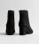 Black Suede Impact Block Heel Ankle Boots New Glance