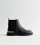 Broad Are compatible Black Leather-based-Glance Steel Trim Chelsea Boots New Glance