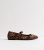 Darkish Brown Leopard Print Mary Jane Ballerina Pumps New Glance