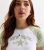 Women Inexperienced Embroidered Raglan Sleeve Cotton T-Blouse New Glance