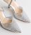 Truffle Silver Transparent Diamante Slingback Heel Sandals New Glance