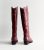 Public Want Burgundy Knee Top Cowboy Boots New Glance