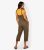 Apricot Olive Linen Cotton Mix Cropped Jumpsuit New Glance