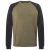 super.natural – Signature Contrast Crew – Merino jumper size XL, olive