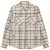 Revolution – Checked Overshirt Zip – Shirt size S, sand/grey